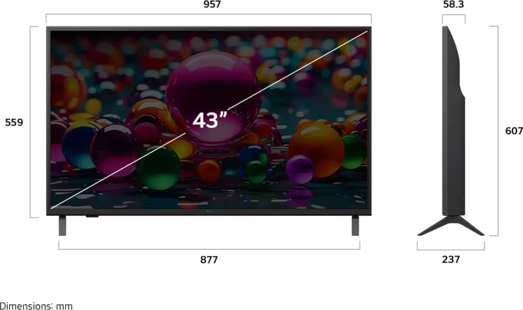 Imagen del producto Televisor LG de 43 pulgadas 43UA75009LA