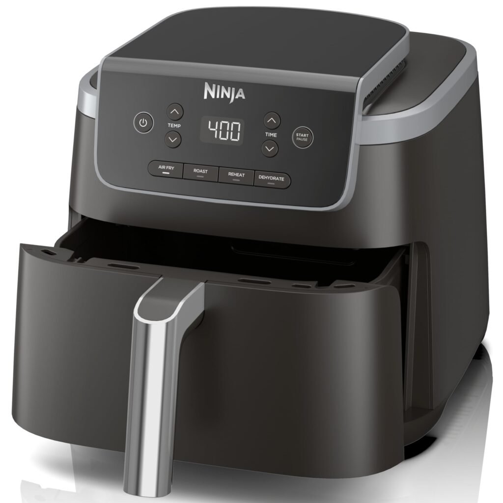 Imagen del producto Ninja | Air Fryer | 4-in-1 Pro Air Fry, Roast, Reheat, Dehydrate | 5QT Capacity fits up to 4lbs of French Fries | 400F Max Temp | Nonstick Basket & Crisper Plate | 120V | Grey | AF141