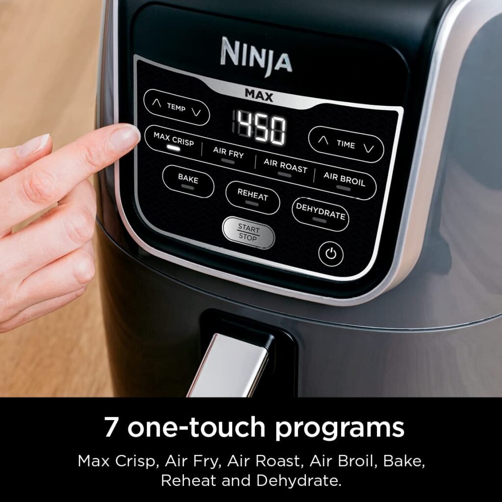 Imagen del producto Ninja | Air Fryer | 5 QT Capacity | 5-in-1 Air Fry, Bake, Roast, Reheat, & Dehydrate | Air Crisp Technology | Nonstick Basket & Crisper Plate | Grey | AF142