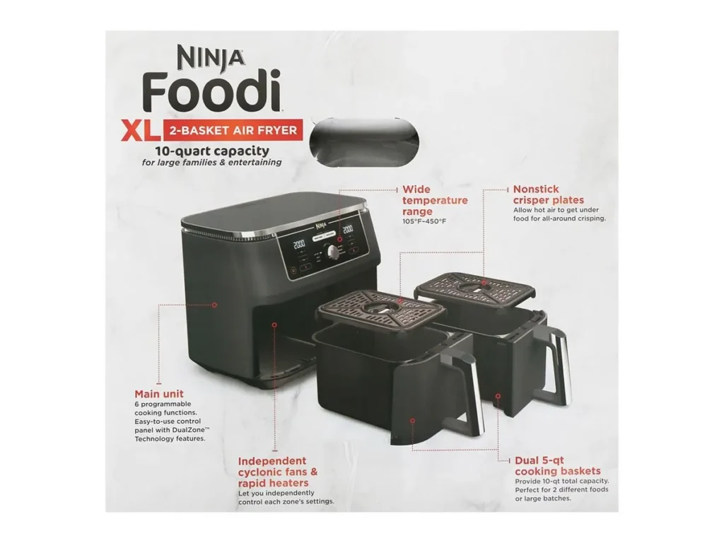 Product image Freidora de aire Ninja capacidad 10 L