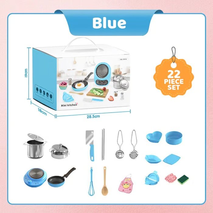 Product image 🎁 [The Best Gift for Kids] 🍳 Children's Mini Toy Kitchen Set — 22-Piece Set