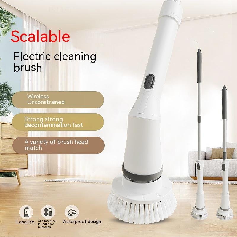 Product image Electric Scrubber Cleaning Wall Long Handle Elbow Telescopic Multifunction Cleaning Brush