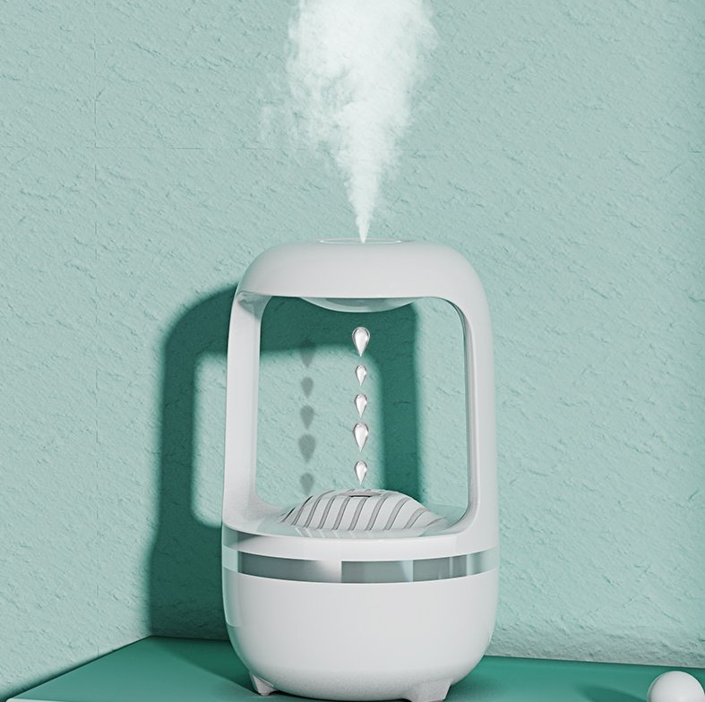 Product image Humidificador antigravedad con efecto de reflujo de gotas de agua — Difusor de aromaterapia de gran capacidad, silencioso, de niebla intensa — Pulverizador doméstico ideal para oficinas y dormitorios