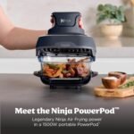 Product thumbnail Ninja Crispi 4-in-1 Glass Air Fryer | 450°F | Non-Toxic | 4QT & 6-Cup Glass Containers w/Lids | Microwave, Freezer, Dishwasher Safe | Max Crisp, Air Fry, Bake, Recrisp | Cyberspace Gray, FN101GY