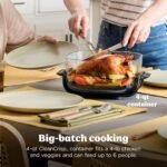 Product thumbnail Ninja Crispi 4-in-1 Glass Air Fryer | 450°F | Non-Toxic | 4QT & 6-Cup Glass Containers w/Lids | Microwave, Freezer, Dishwasher Safe | Max Crisp, Air Fry, Bake, Recrisp | Cyberspace Gray, FN101GY