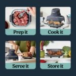 Product thumbnail Ninja Crispi 4-in-1 Glass Air Fryer | 450°F | Non-Toxic | 4QT & 6-Cup Glass Containers w/Lids | Microwave, Freezer, Dishwasher Safe | Max Crisp, Air Fry, Bake, Recrisp | Cyberspace Gray, FN101GY