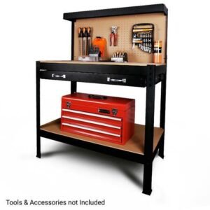 Techsmart T900WB 900mm Multi Purpose Workbench with Pegboard