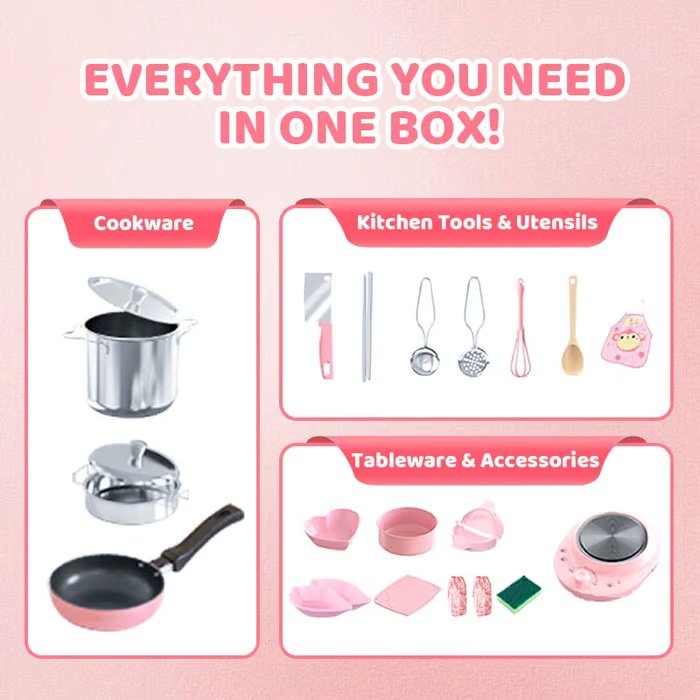 Product image 🎁 [The Best Gift for Kids] 🍳 Children's Mini Toy Kitchen Set — 22-Piece Set