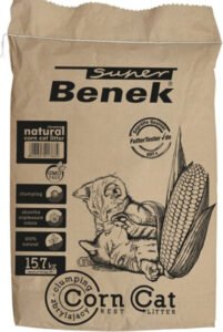 Arena natural para gatos Super Benek de maíz (25 l/15,7 kg)