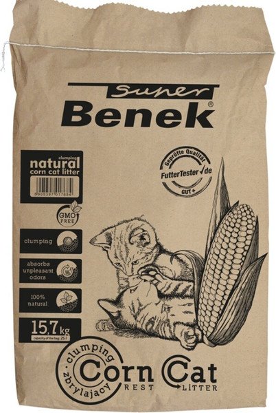 Product image Arena natural para gatos Super Benek de maíz (25 l/15,7 kg)
