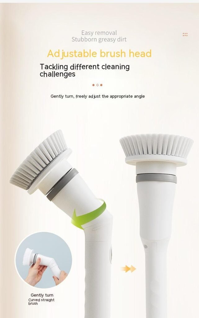 Product image Electric Scrubber Cleaning Wall Long Handle Elbow Telescopic Multifunction Cleaning Brush