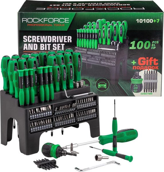 Product image Juego de destornilladores RockForce RF-10100+7 (65570)