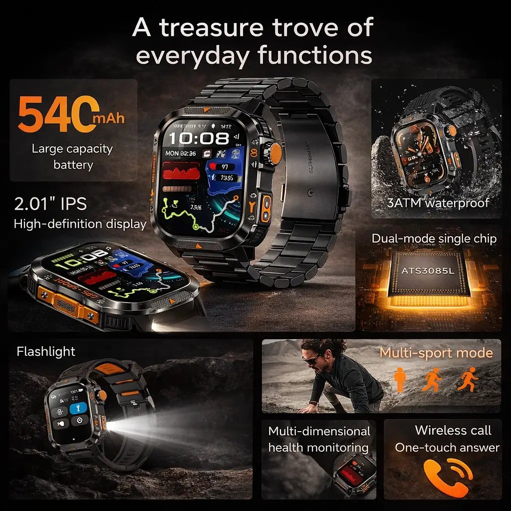 Product image NovaForce X2 Pro – Rugged GPS Smartwatch
