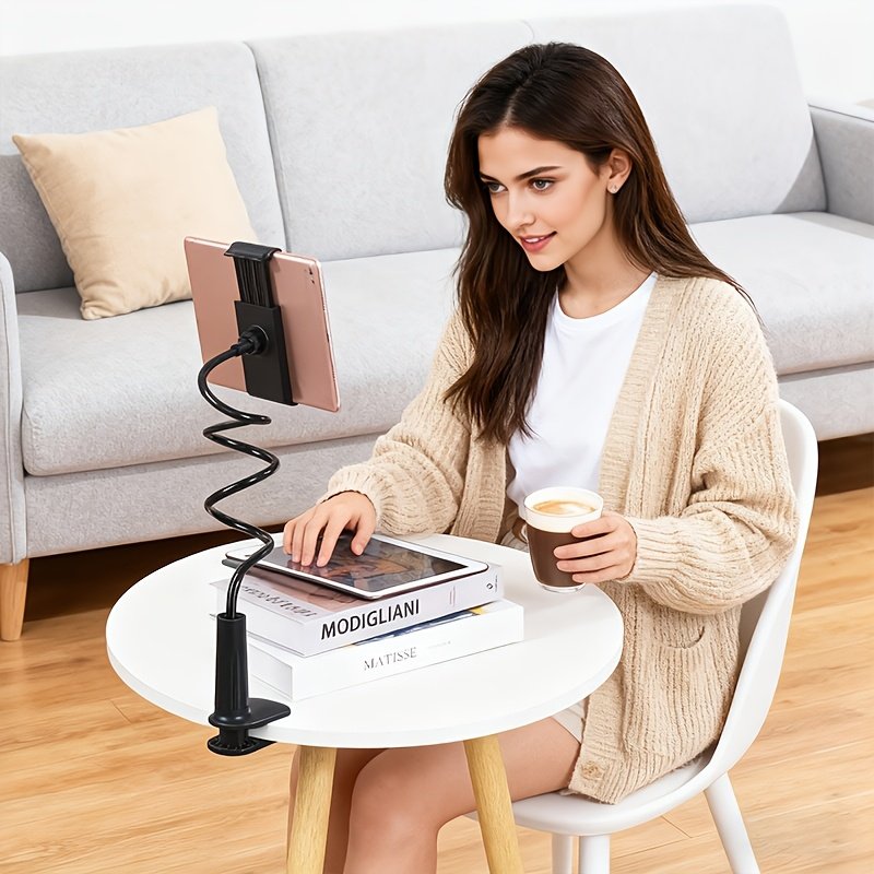 Product image Un soporte flexible de un solo brazo para mangueras que permite un ajuste omnidireccional de 360° y un ajuste de ángulo libre.