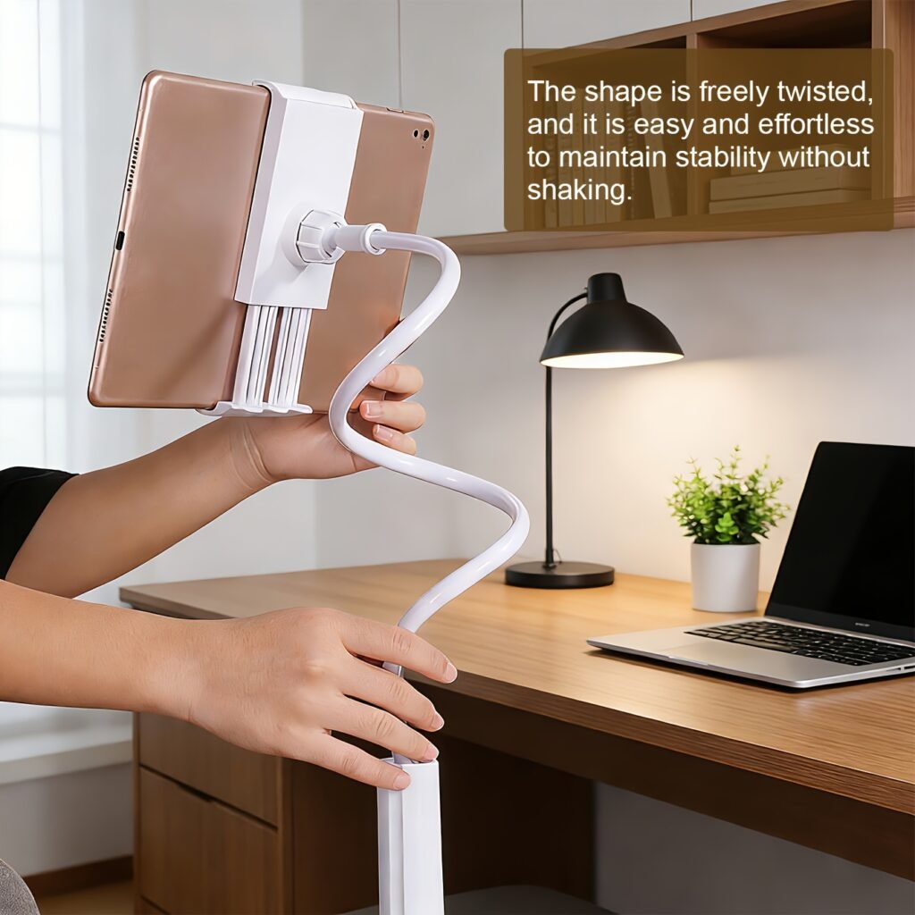 Product image Un soporte flexible de un solo brazo para mangueras que permite un ajuste omnidireccional de 360° y un ajuste de ángulo libre.